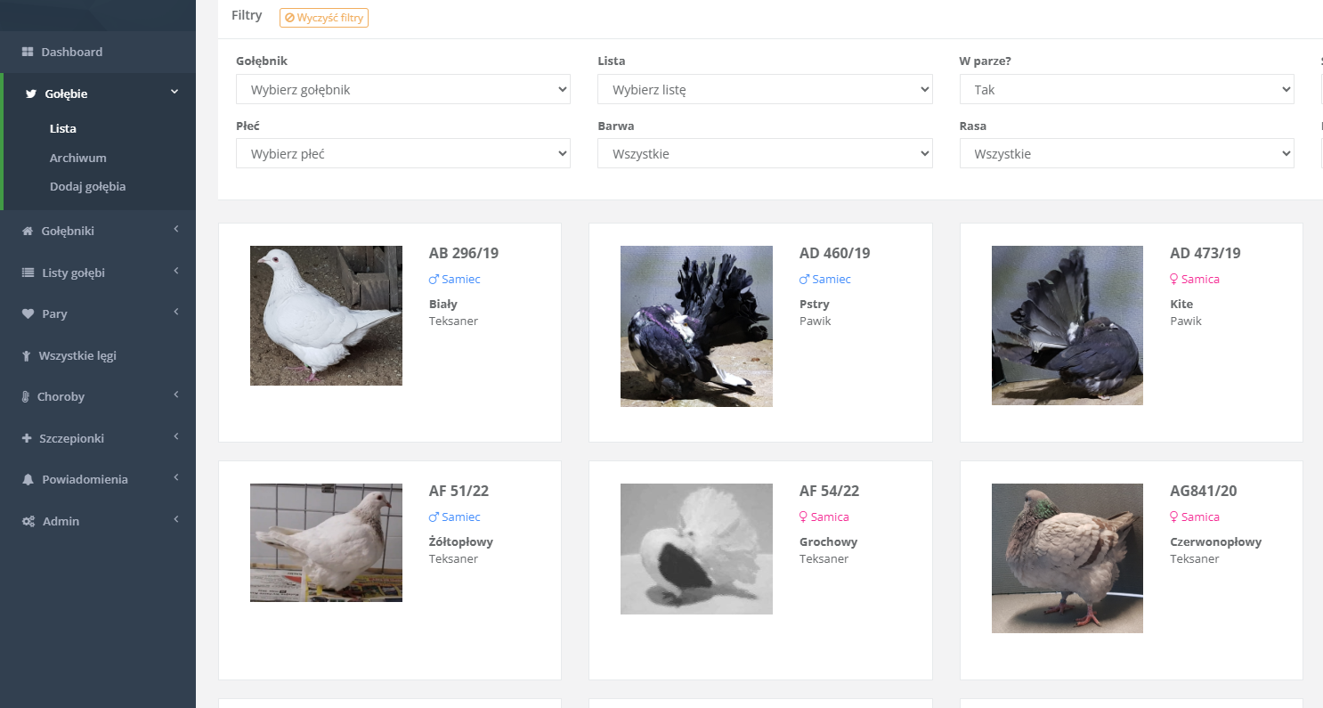 Moduły PigeonLoft.online